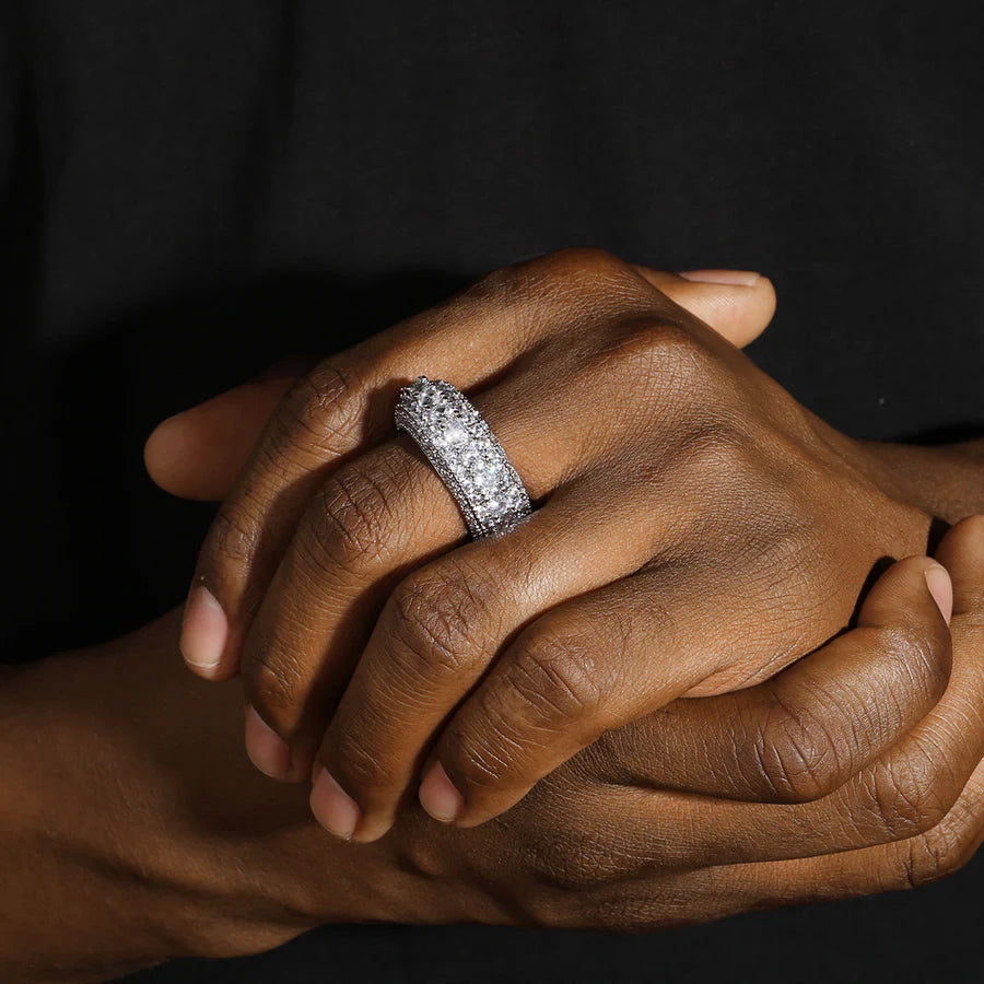 LAYERED DIAMOND RING - WHITE GOLD