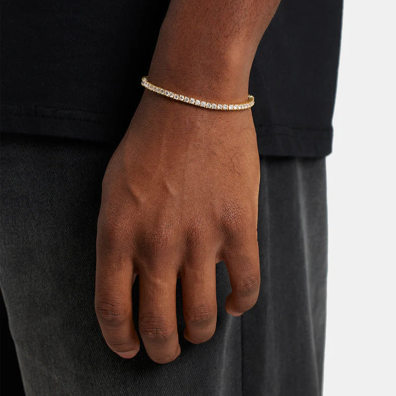 3MM TENNIS BRACELET - GOLD